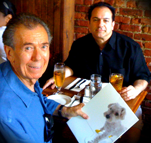 Gary Friedland (left) and Joe Lagani (right) dining at Frankies in Brooklyn